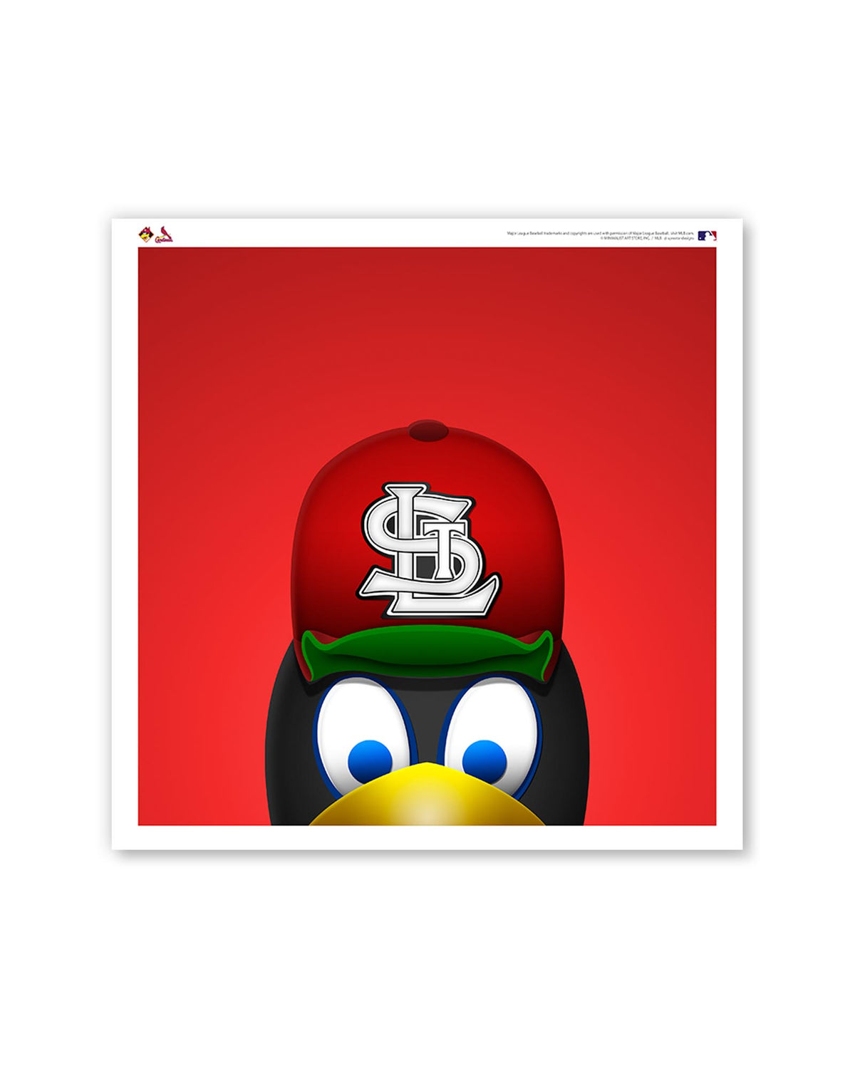 Minimalist Fredbird Square Poster Print