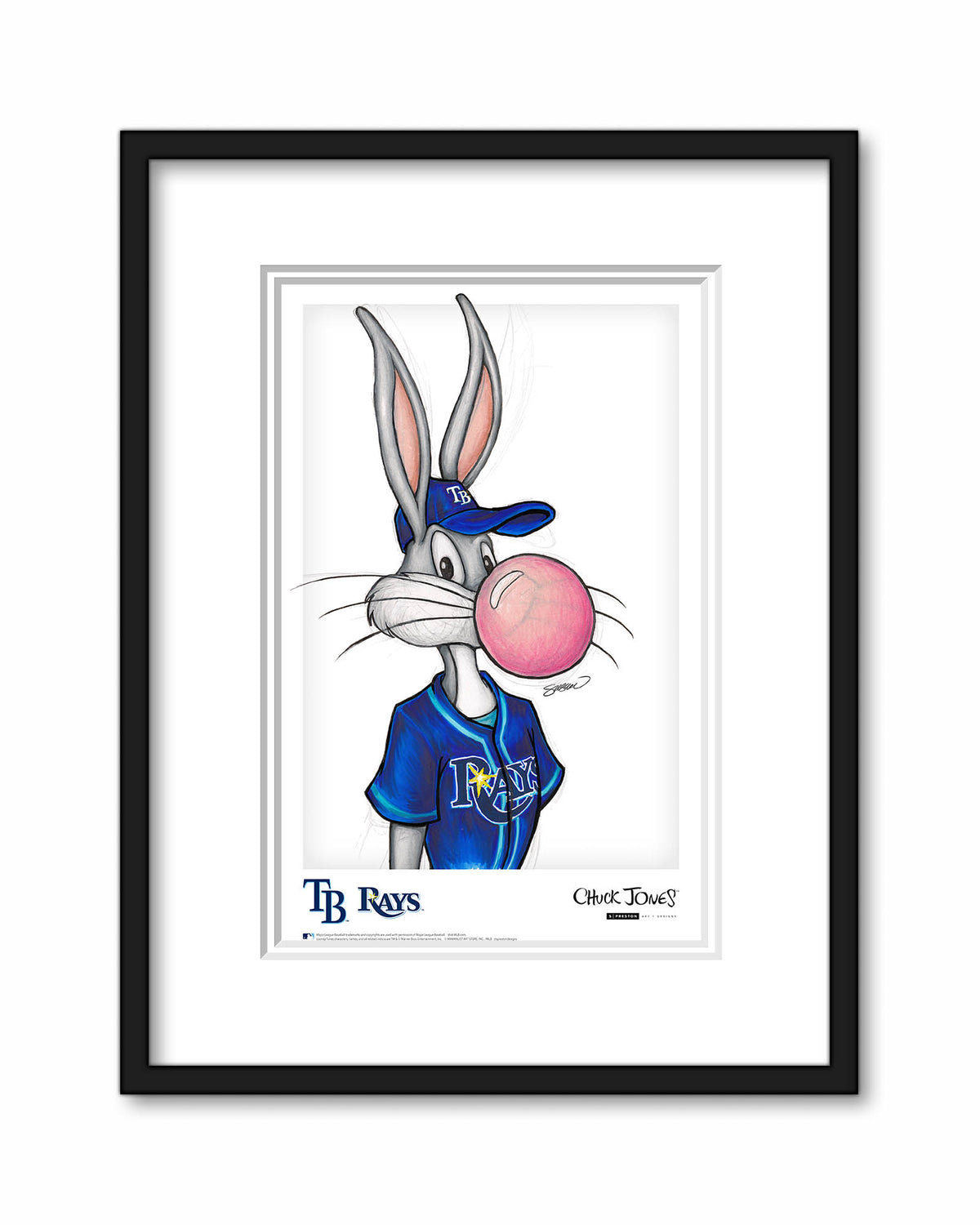 Bubblegum Bugs x MLB Rays Bugs Bunny Poster Print