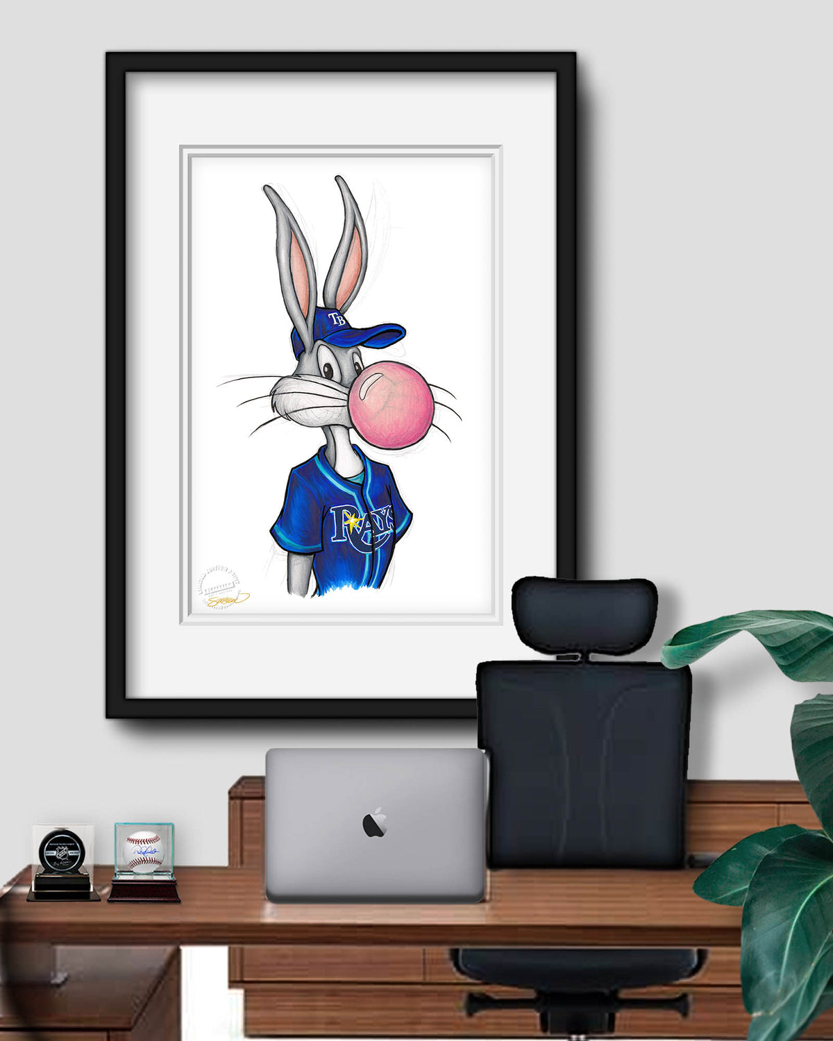 Bubblegum Bugs x MLB Rays Limited Edition Fine Art Print