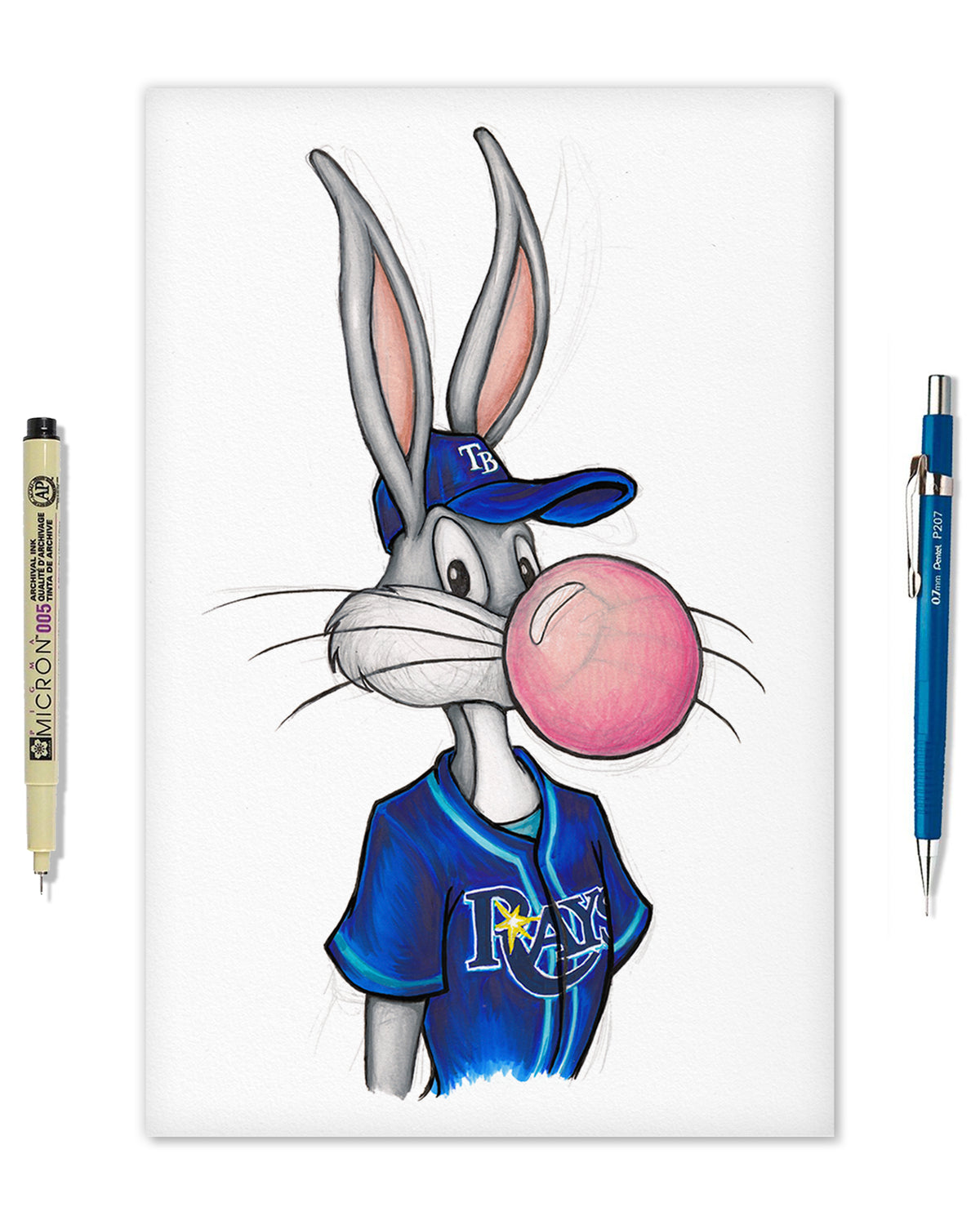 Bubblegum Bugs x MLB Rays Limited Edition Fine Art Print