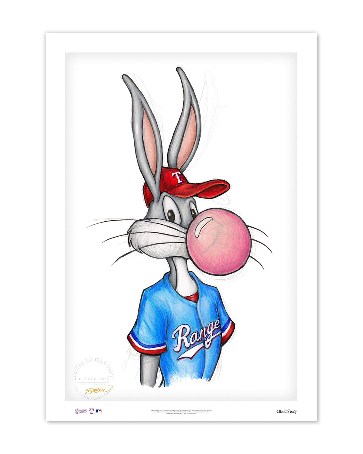 Bubblegum Bugs x MLB Rangers Limited Edition Fine Art Print