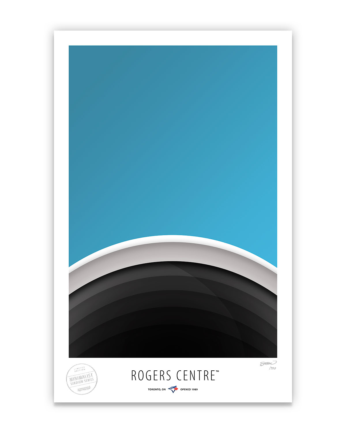 Minimalist Rogers Centre Art Print