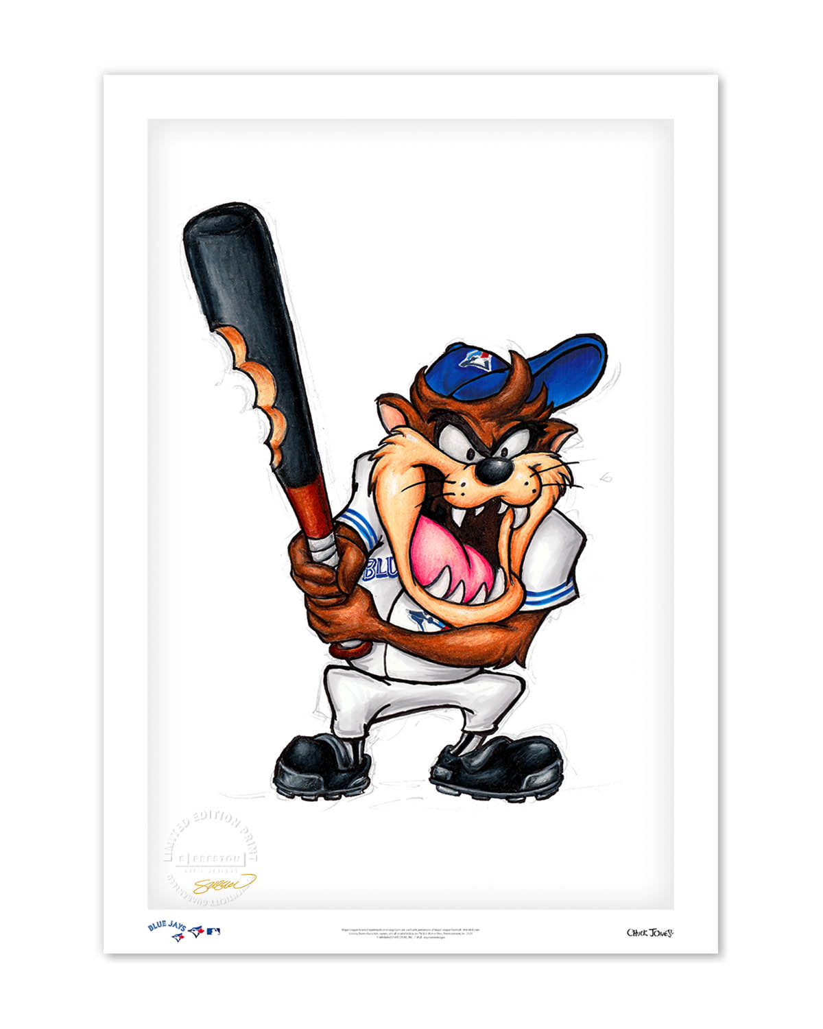 Taz On Deck x MLB Blue Jays Limited Edition Fine Art Print