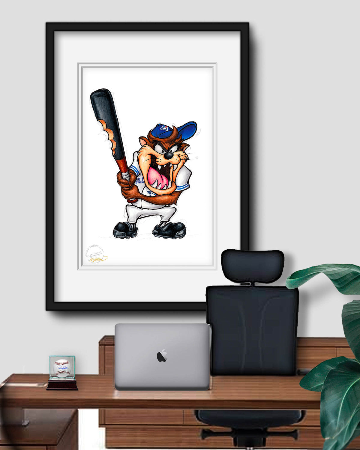 Taz On Deck x MLB Blue Jays Limited Edition Fine Art Print