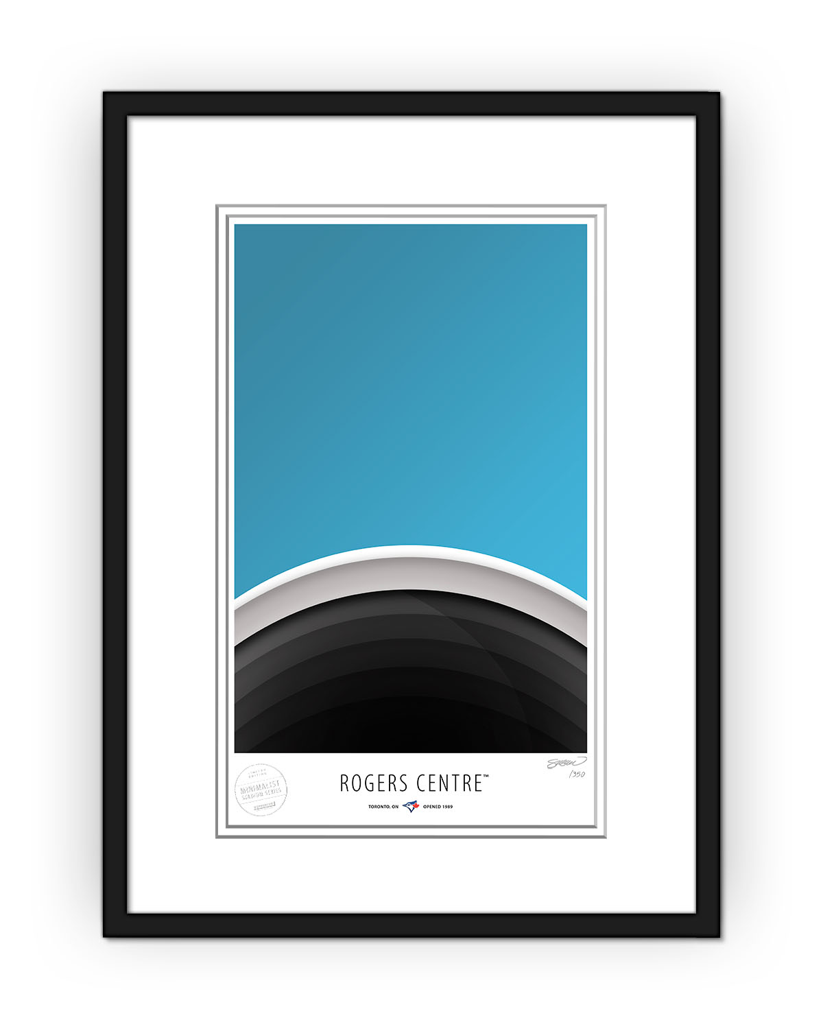 Minimalist Rogers Centre Art Print