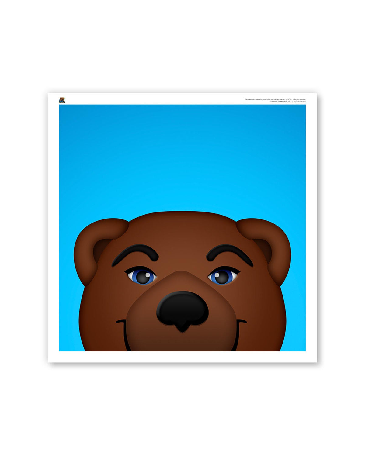 Minimalist Joe Bruin Square Poster Print