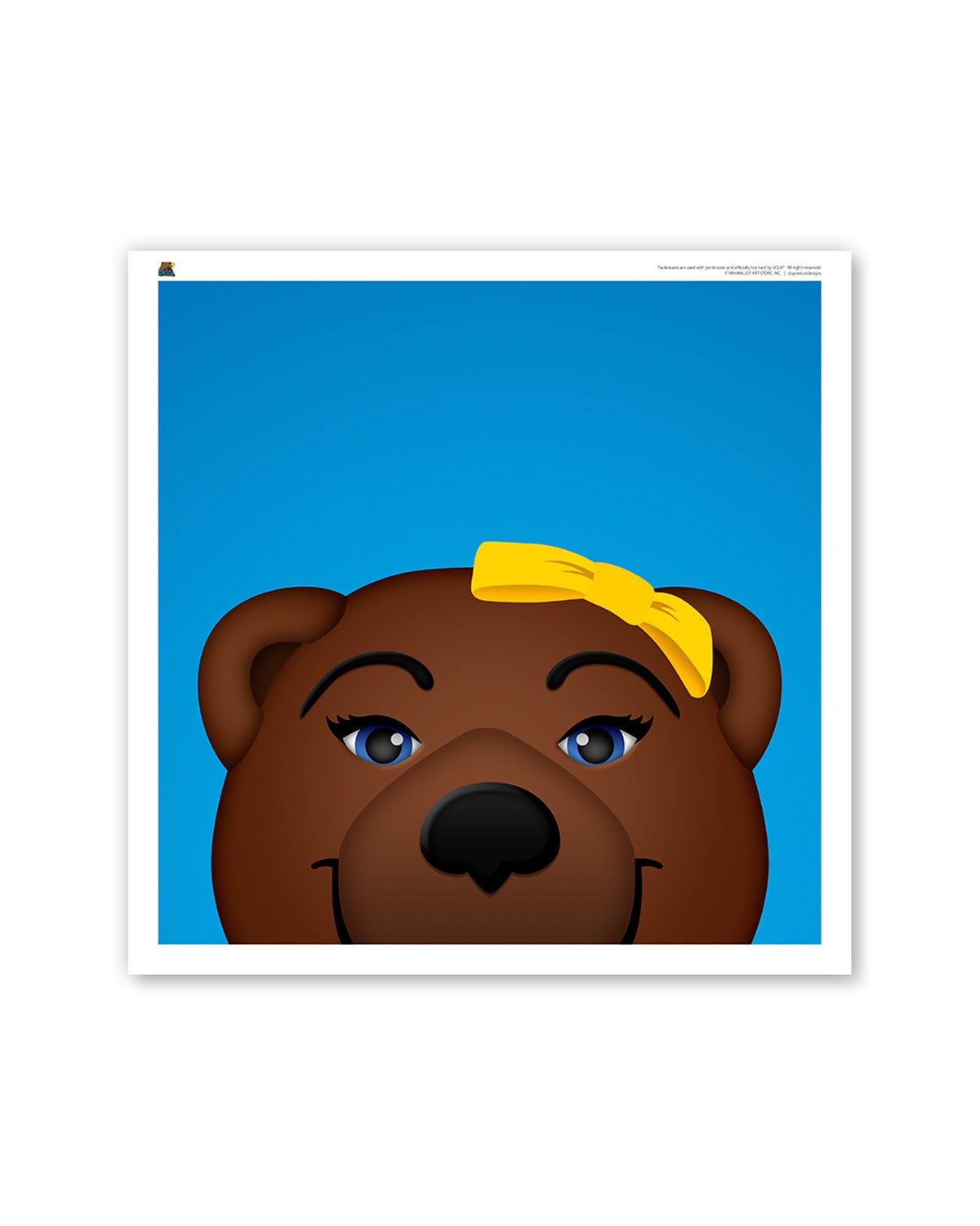 Minimalist Joesphine Bruin Square Poster Print