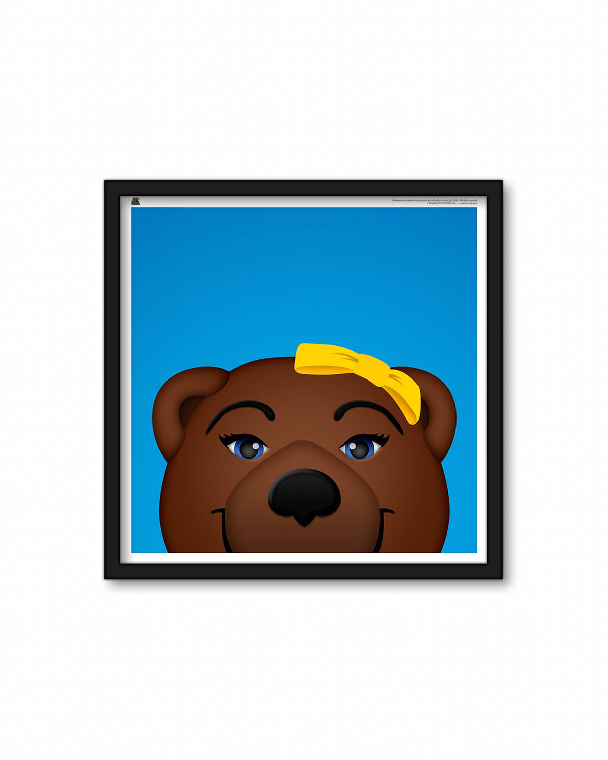 Minimalist Joesphine Bruin Square Poster Print