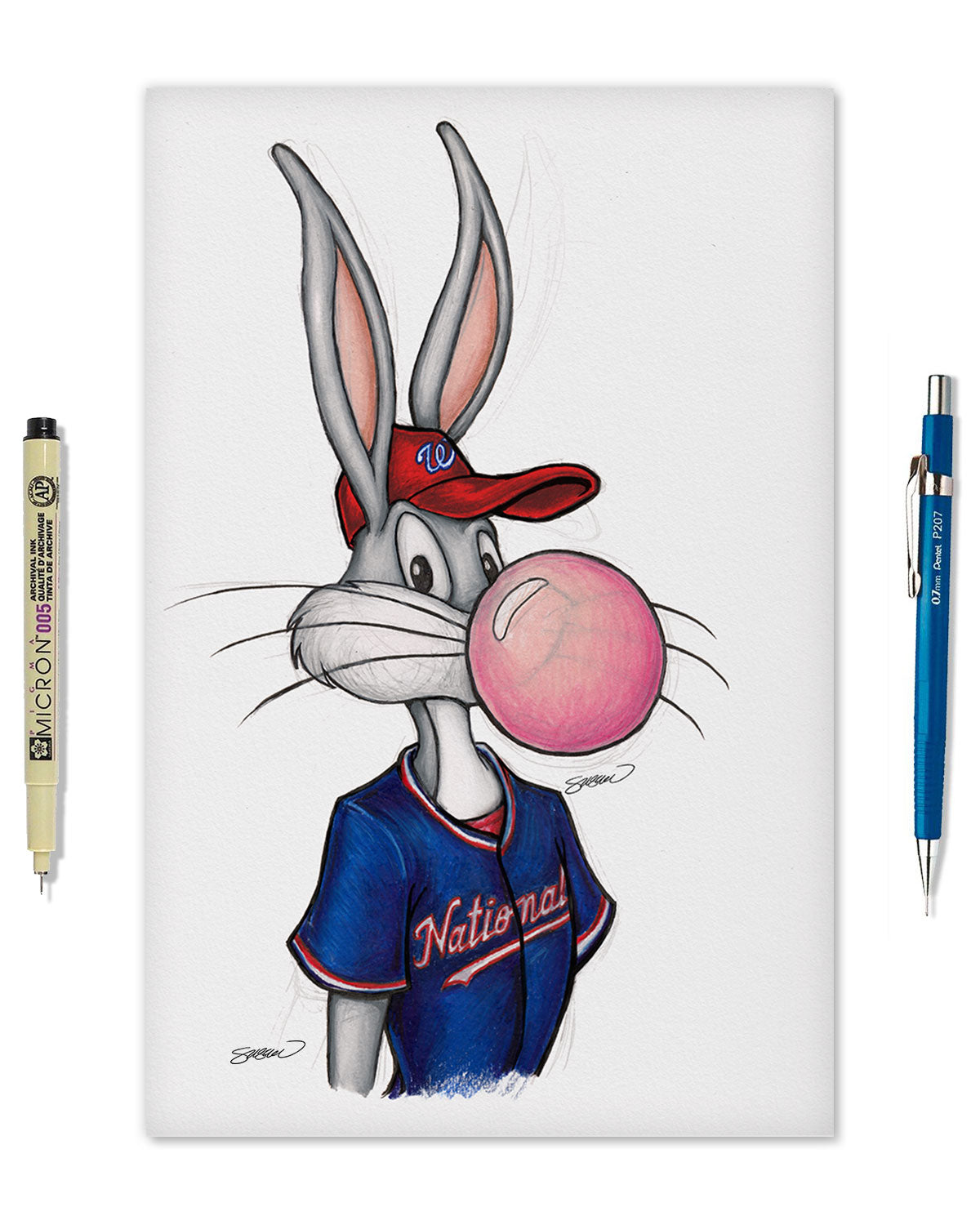 Bubblegum Bugs x MLB Nationals Limited Edition Fine Art Print