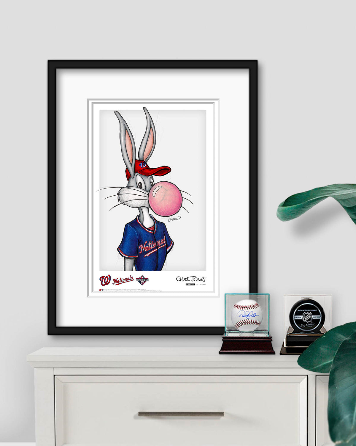 Bubblegum Bugs x MLB Nationals Bugs Bunny Poster Print