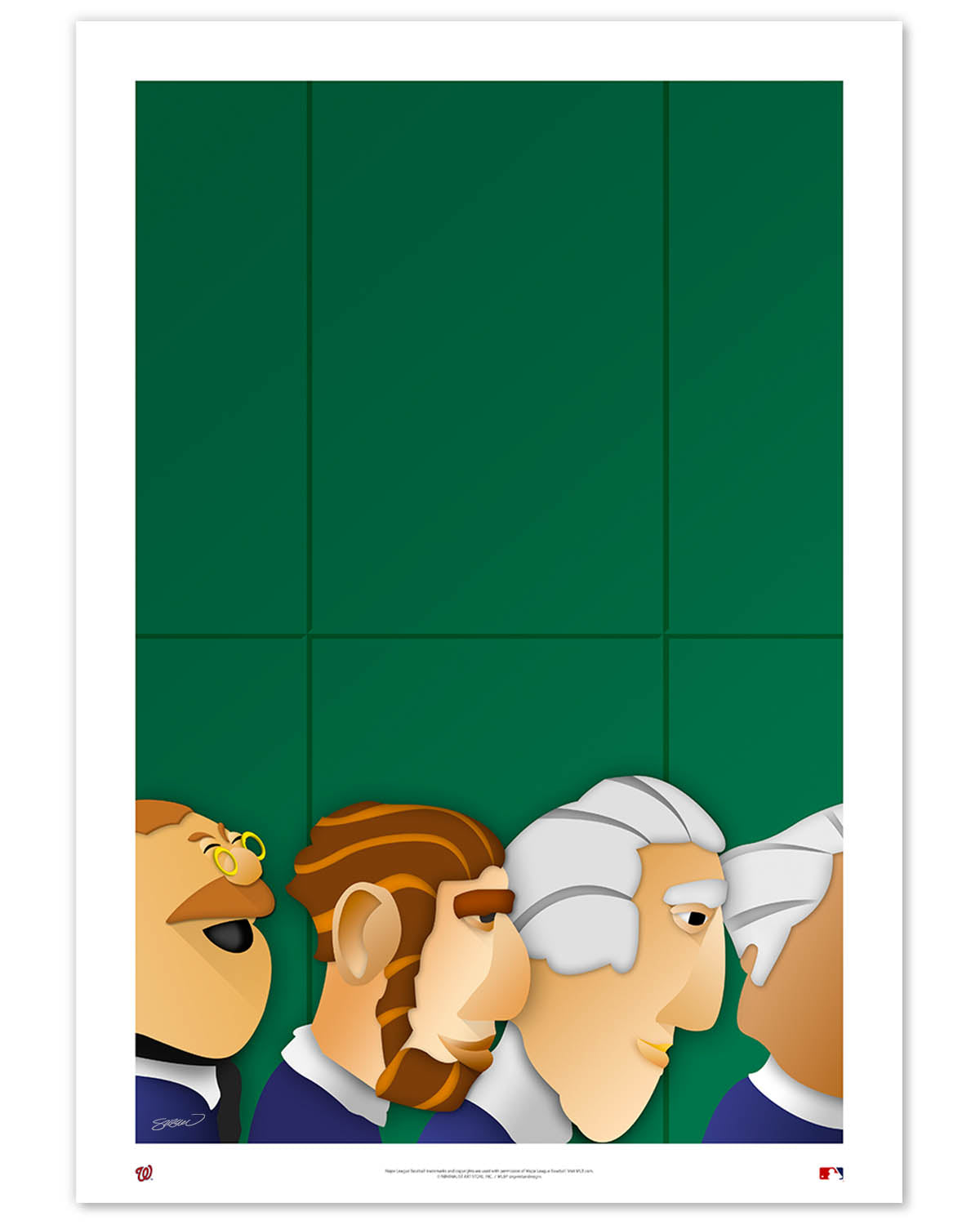 Minimalist Nationals Park Fine Art Print