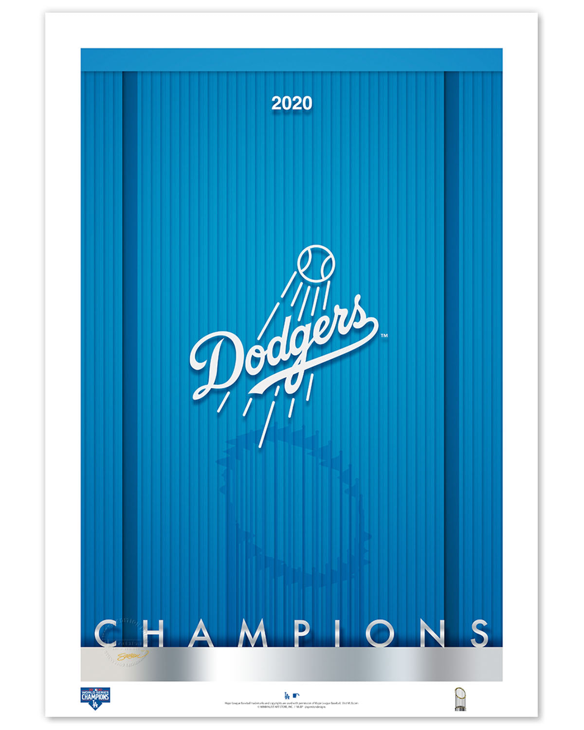 Minimalist World Series 2020 Championship Fine Art Print