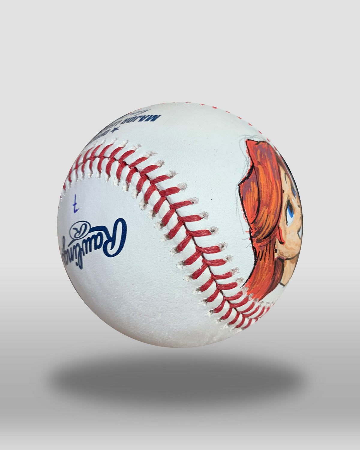 Ballpark Princess Hand-Drawn Baseball Art