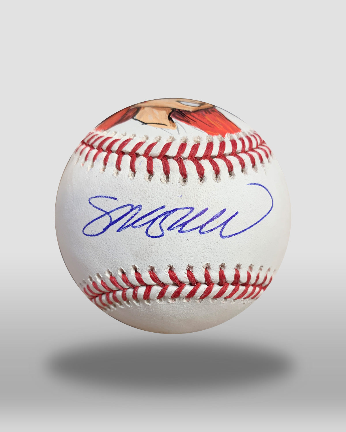 Ballpark Princess Hand-Drawn Baseball Art