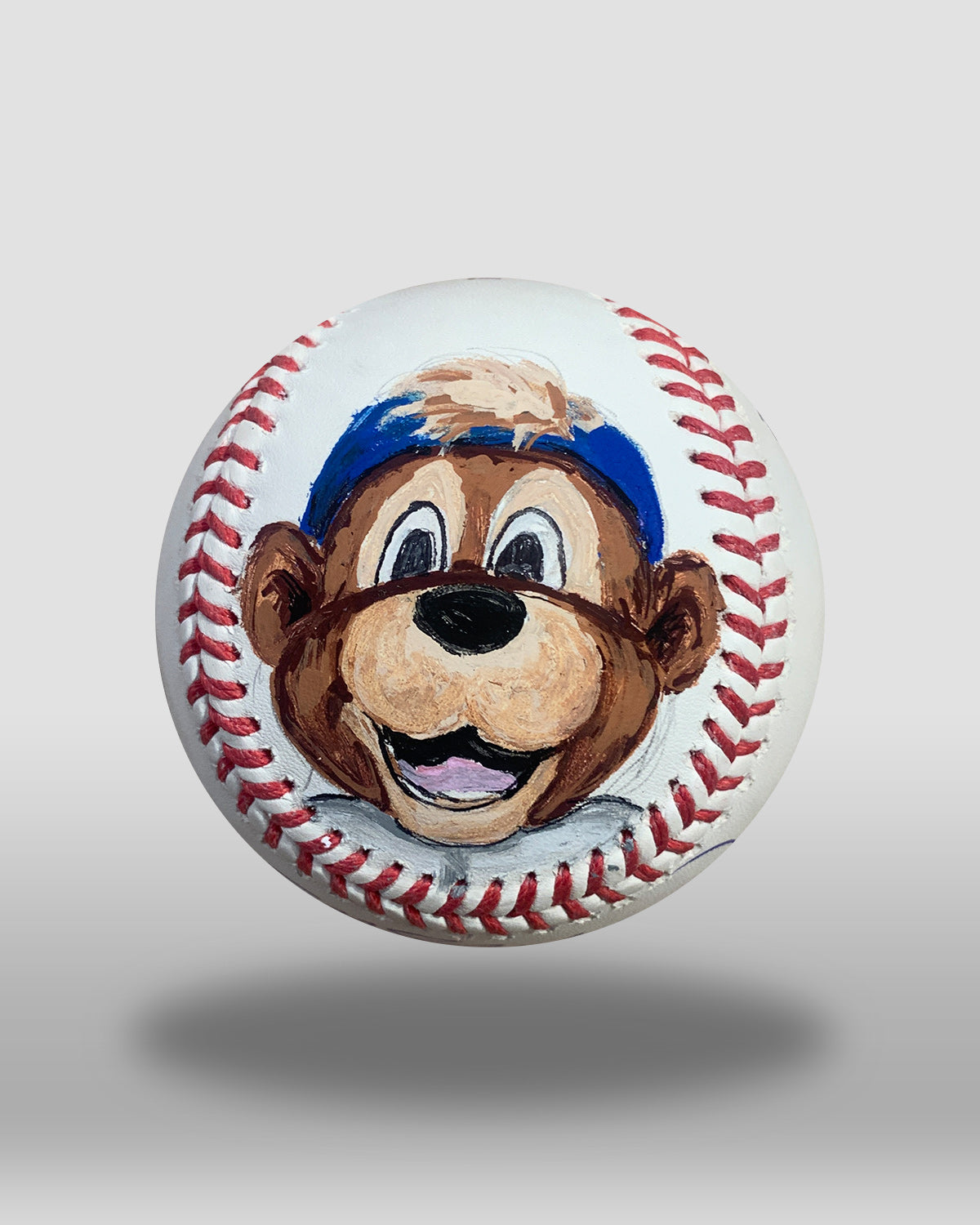 Clark The Cub Hand-Painted Baseball Art