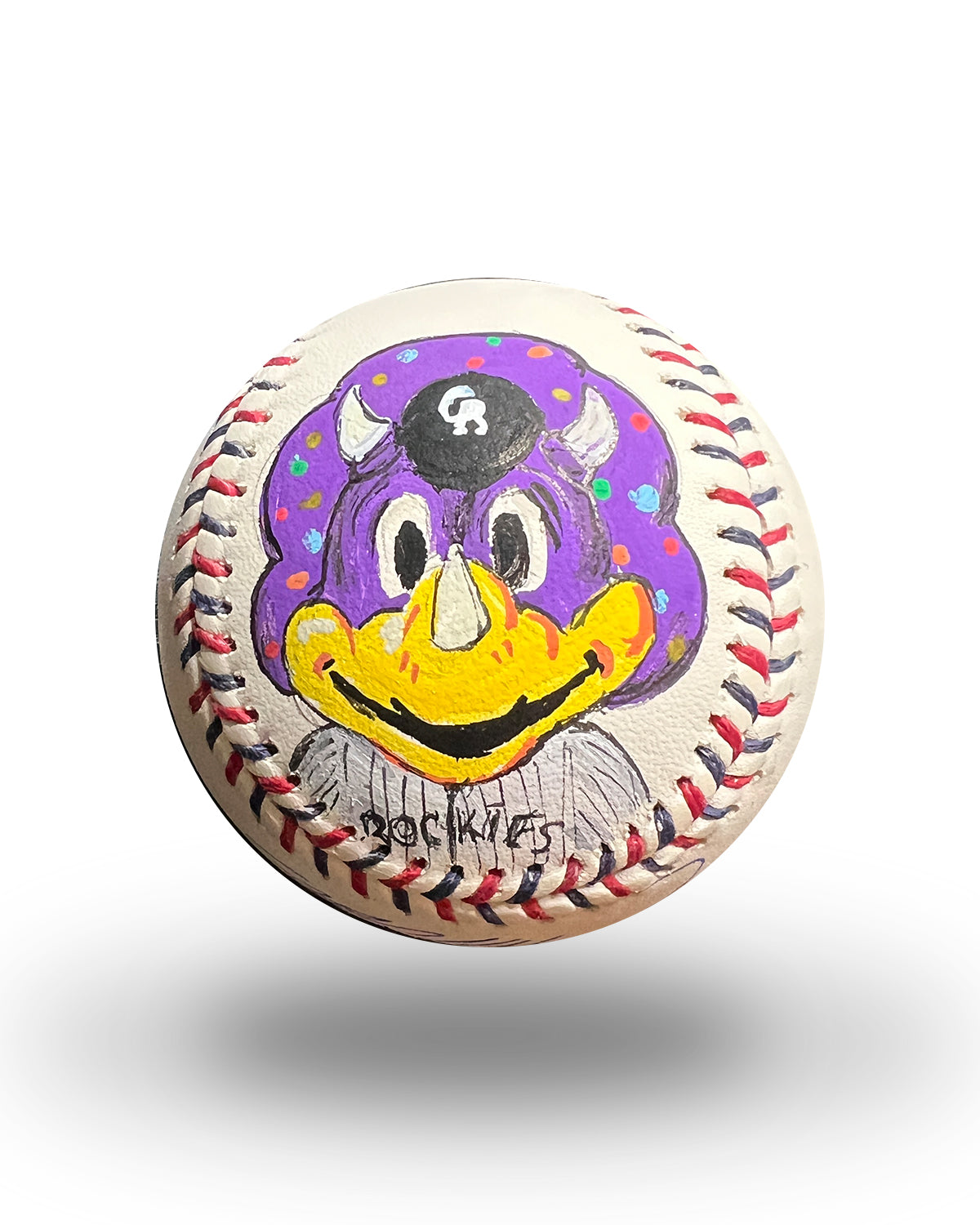 Dinger Hand-Painted Baseball Art