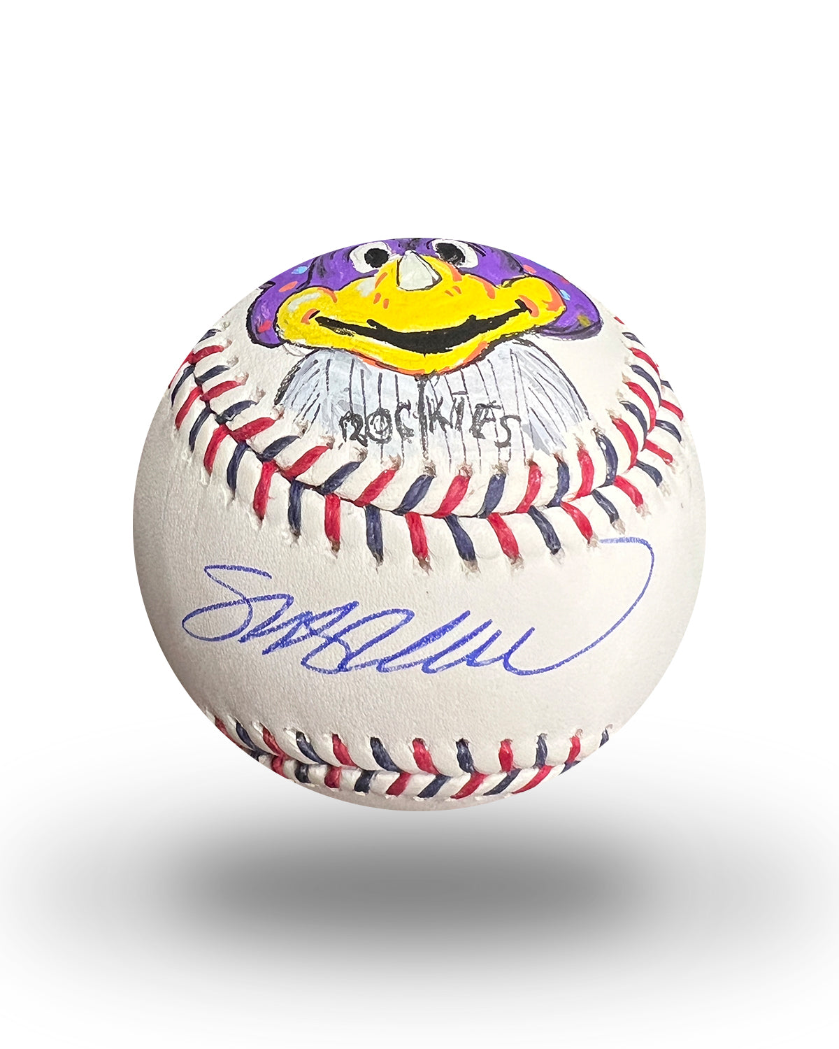 Dinger Hand-Painted Baseball Art