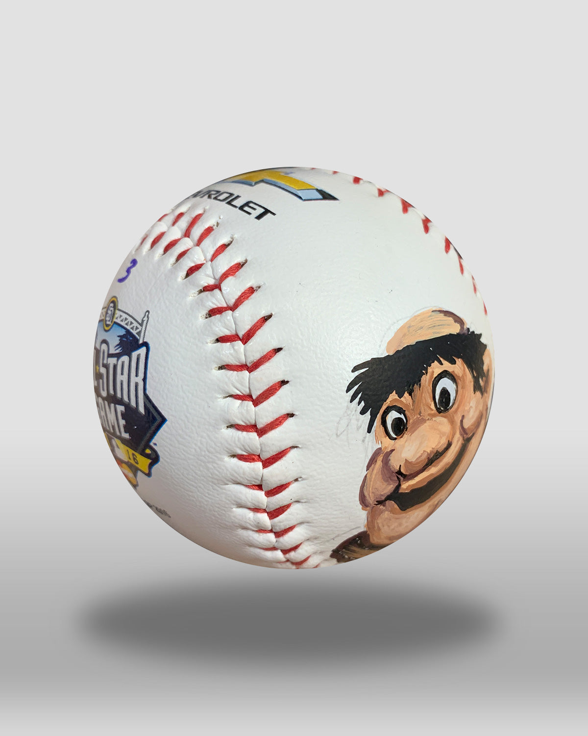 Swinging Friar Hand-Painted ASG Baseball Art