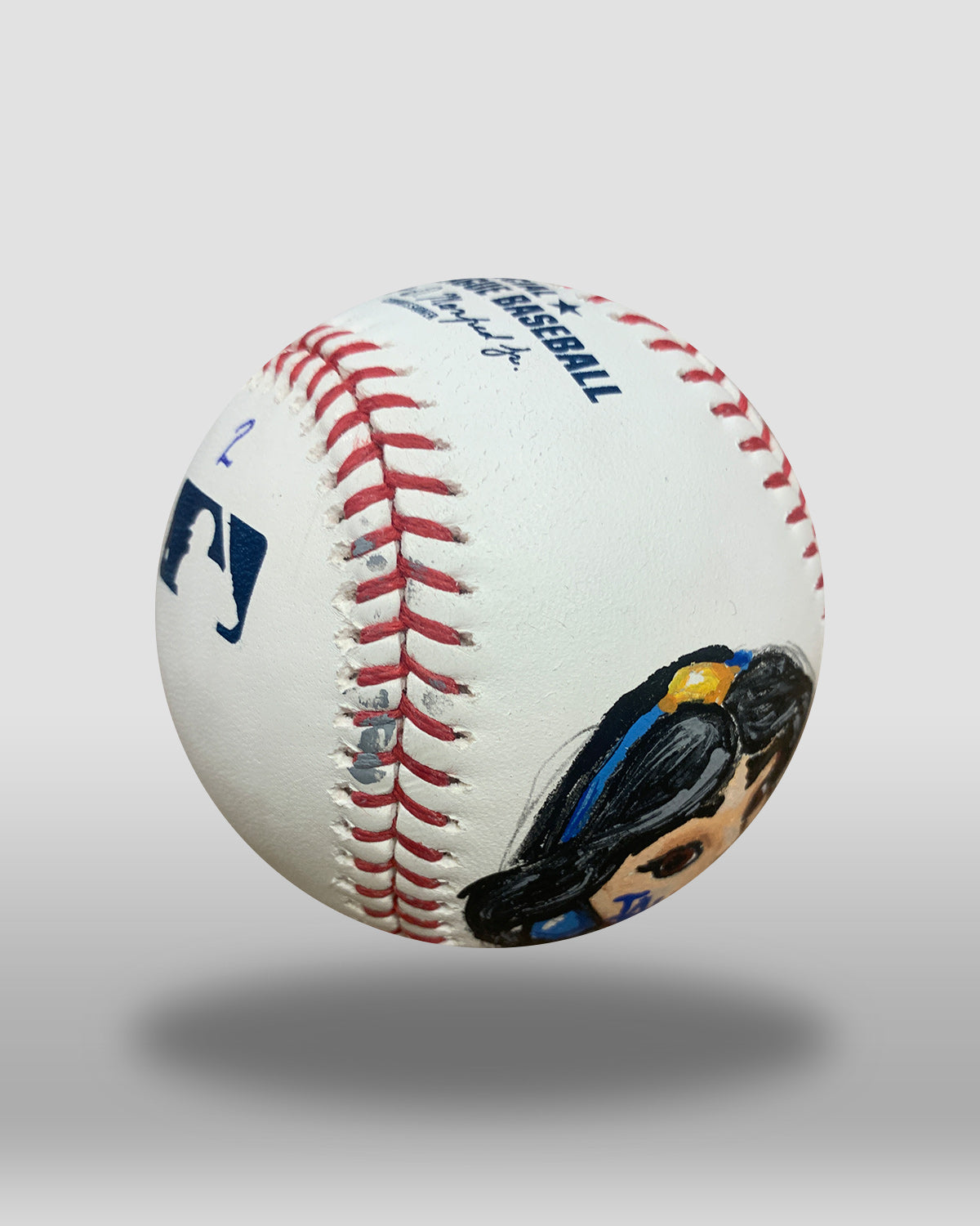 Ballpark Princess Hand-Painted Baseball Art