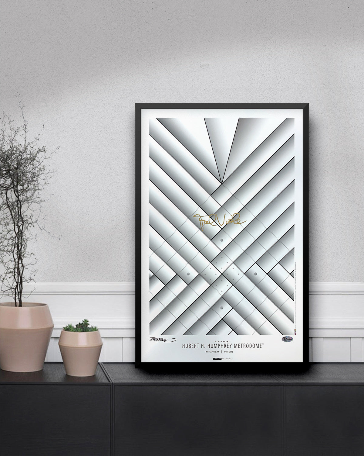 Minimalist Metrodome Poster Print - Frank Viola Signed