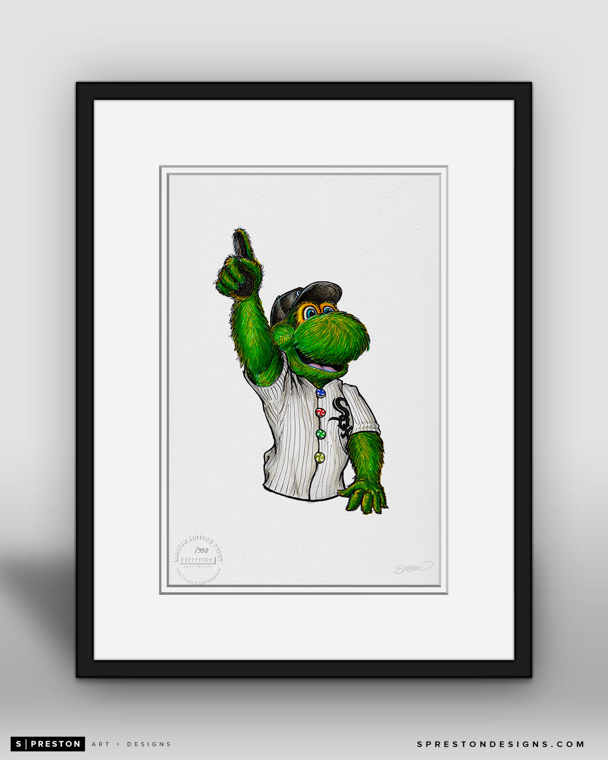 Southpaw - Chicago White Sox Mascot Ink Sketch Print