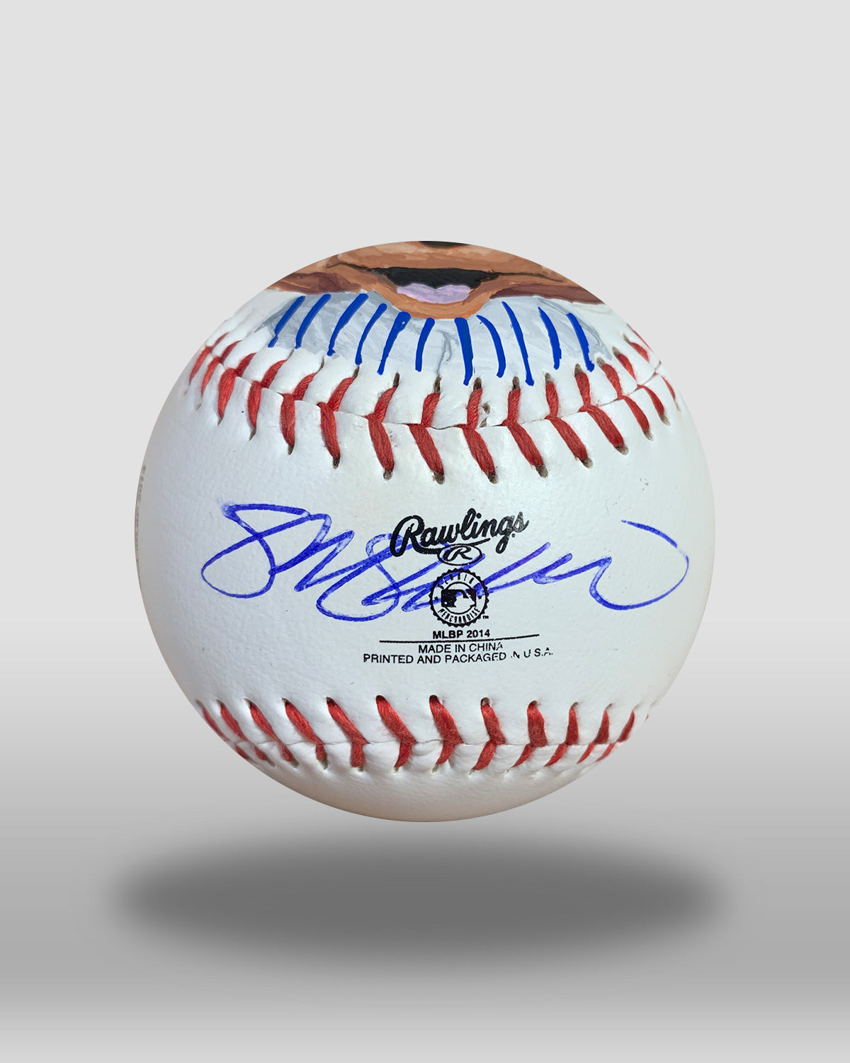 T.C. Bear Hand-Painted ASG Baseball Art