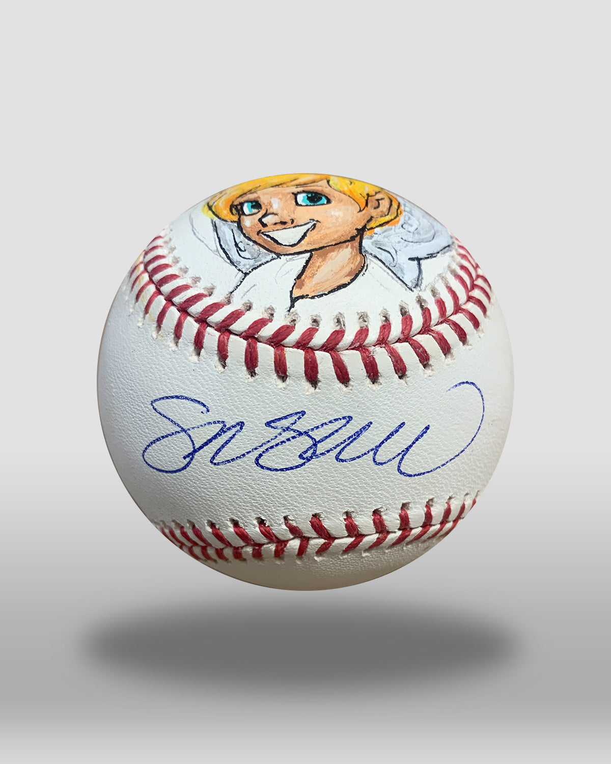 Ballpark Princess Hand-Drawn Baseball Art