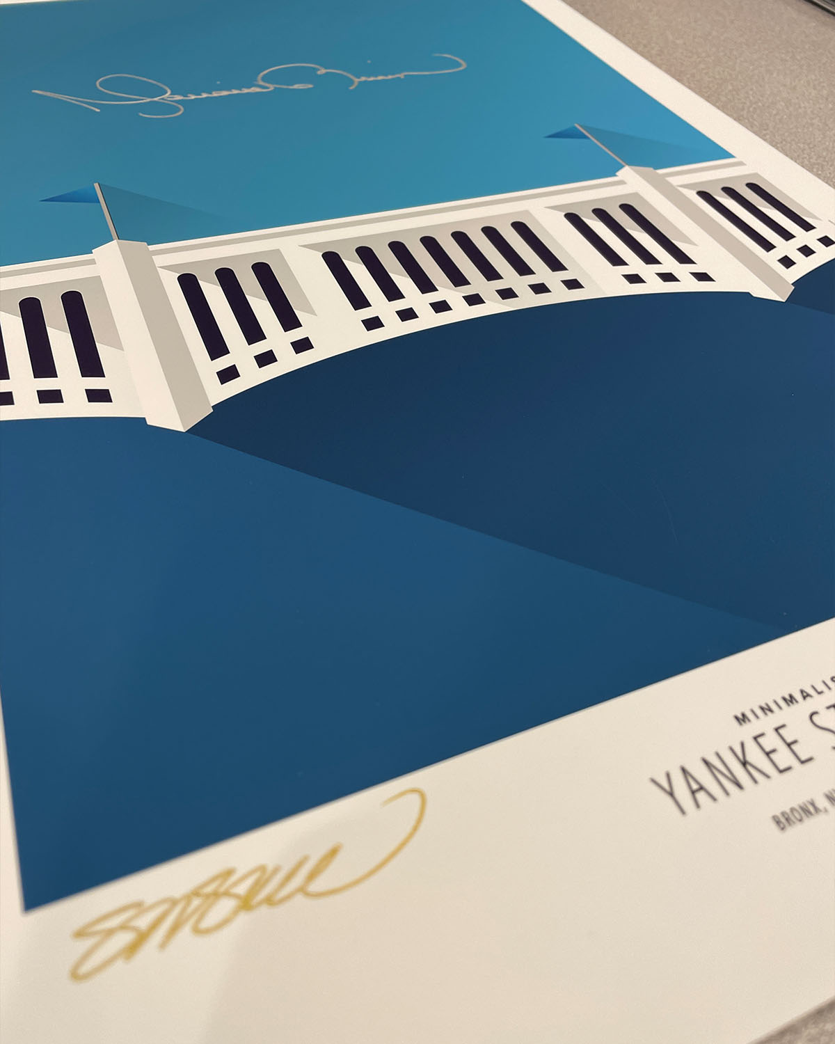 Minimalist Yankee Stadium - Mariano Rivera Signed - Poster Print - MLB Authenticated