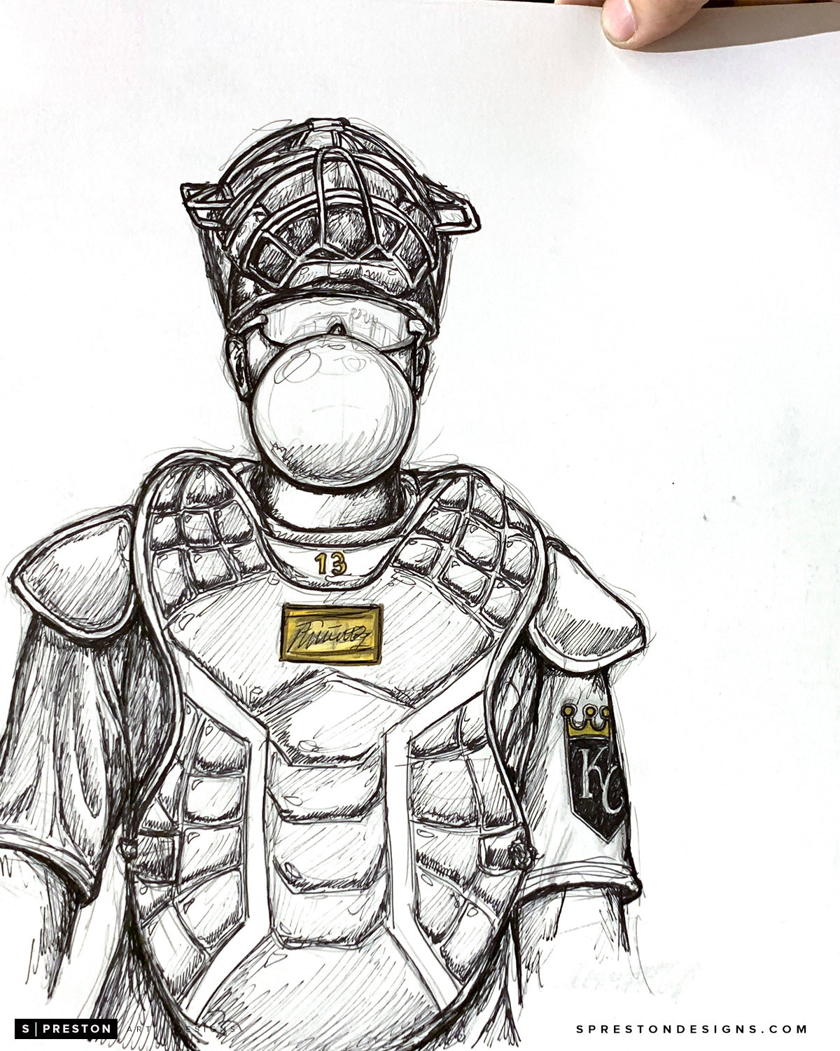 El Niño Chicle - Salvador Perez Original Art