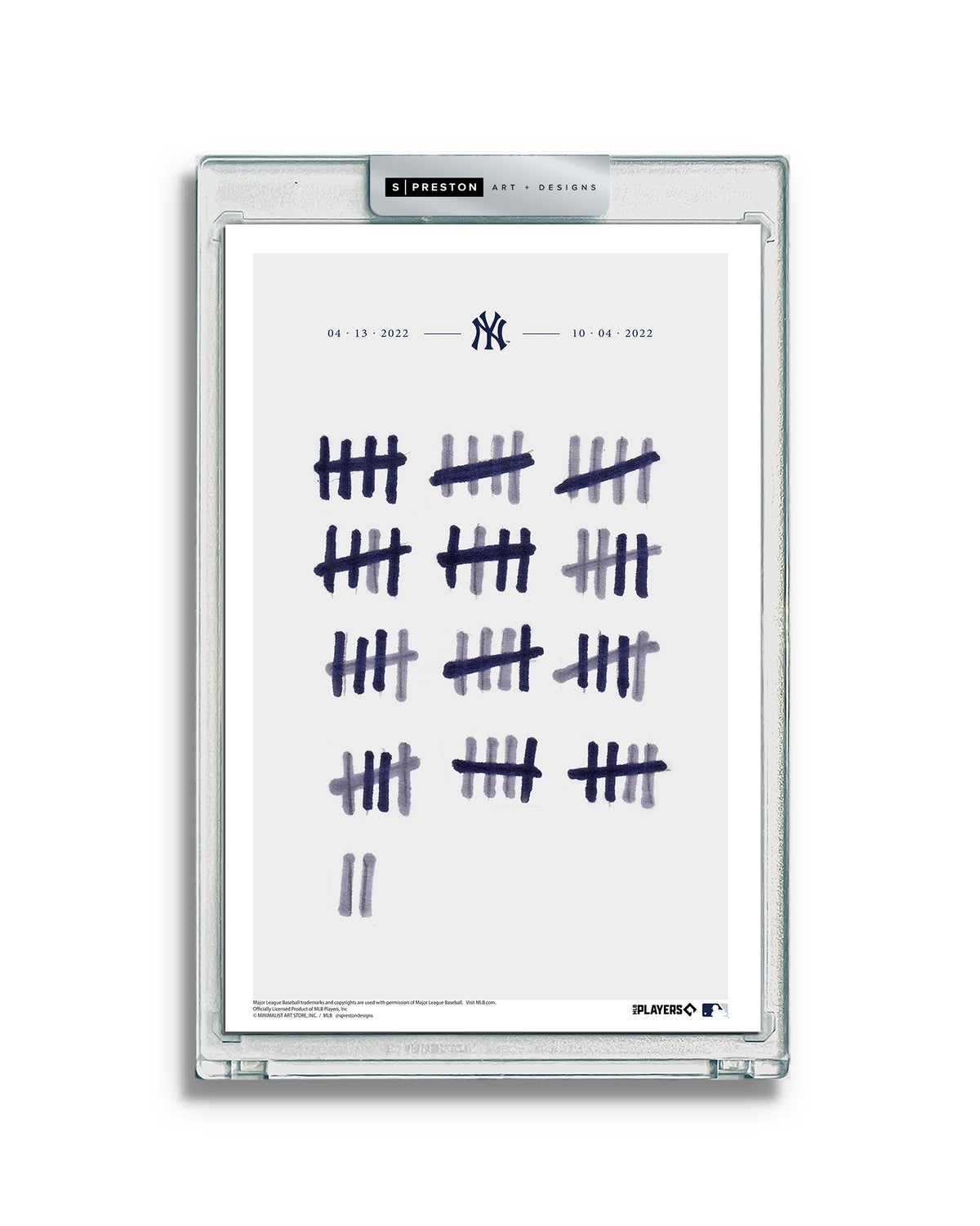 62 Home Runs AL Record Breaker Limited Edition Art Card Slab