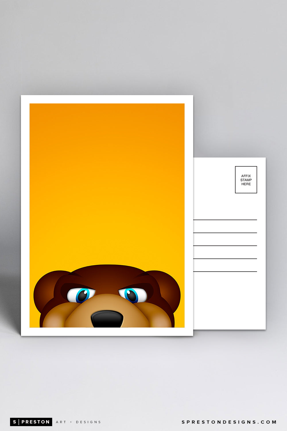 Minimalist Blades Postcard Boston Bruins Mascot