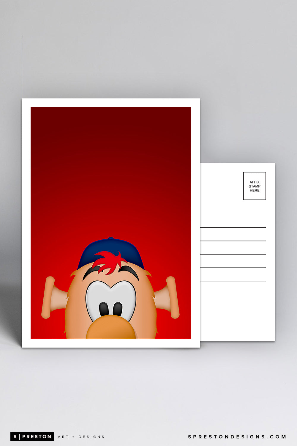 Minimalist Blooper Postcard Atlanta Braves Mascot