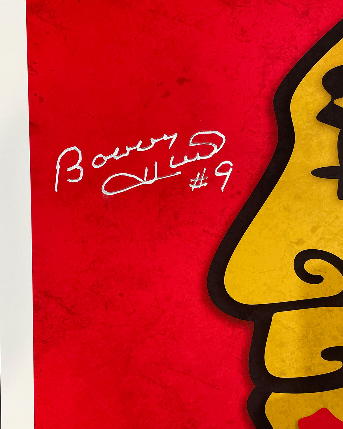 Minimalist Blackhawks Logo - Bobby Hull Autographed - Poster Print - Authenticated