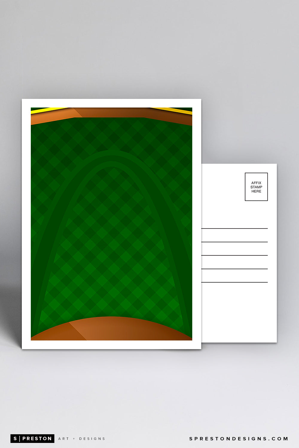 Minimalist Busch Stadium Postcard St. Louis Cardinals - S. Preston