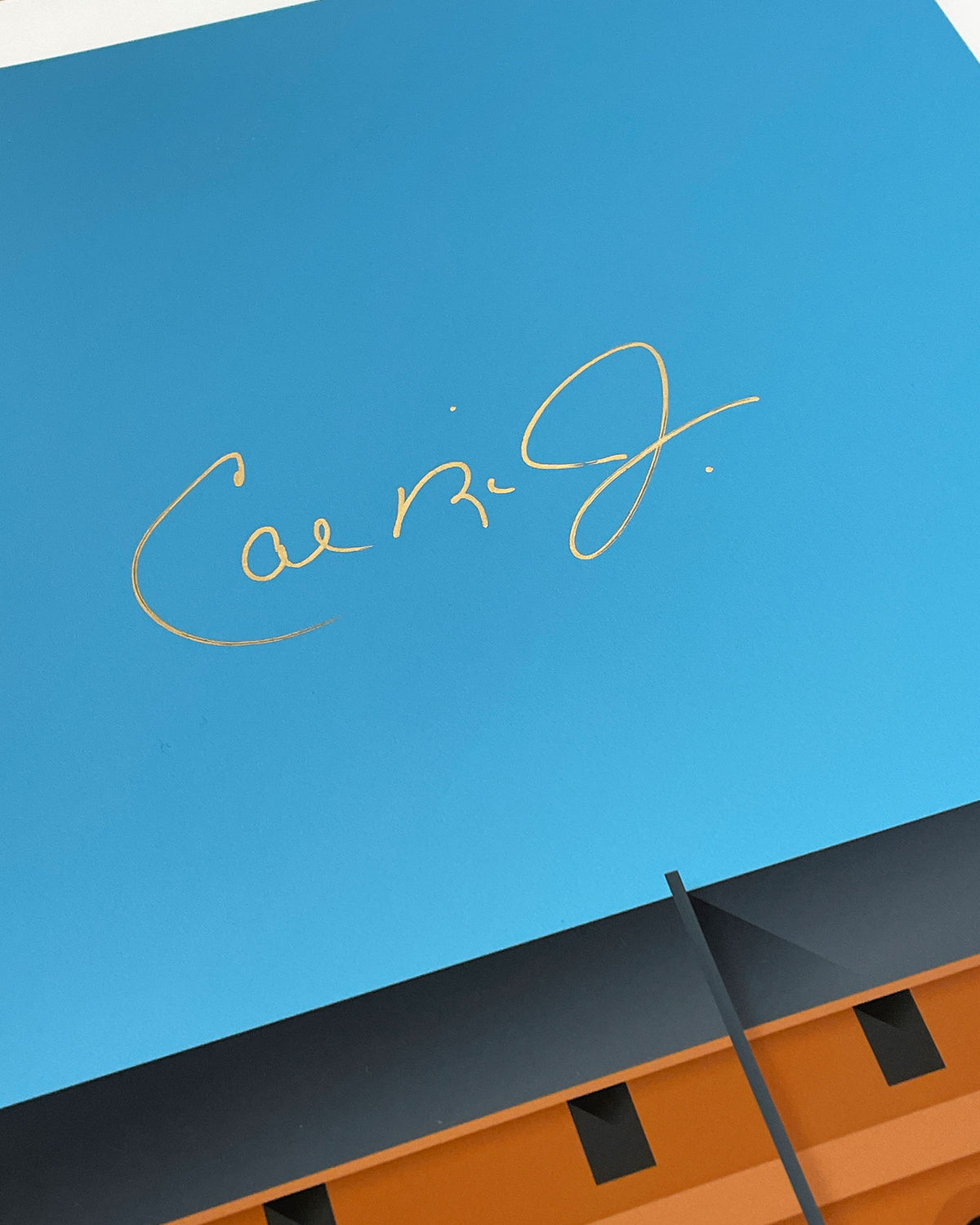 Minimalist Camden Yards - Cal Ripken Jr. Autographed - Poster Print - MLB Authenticated