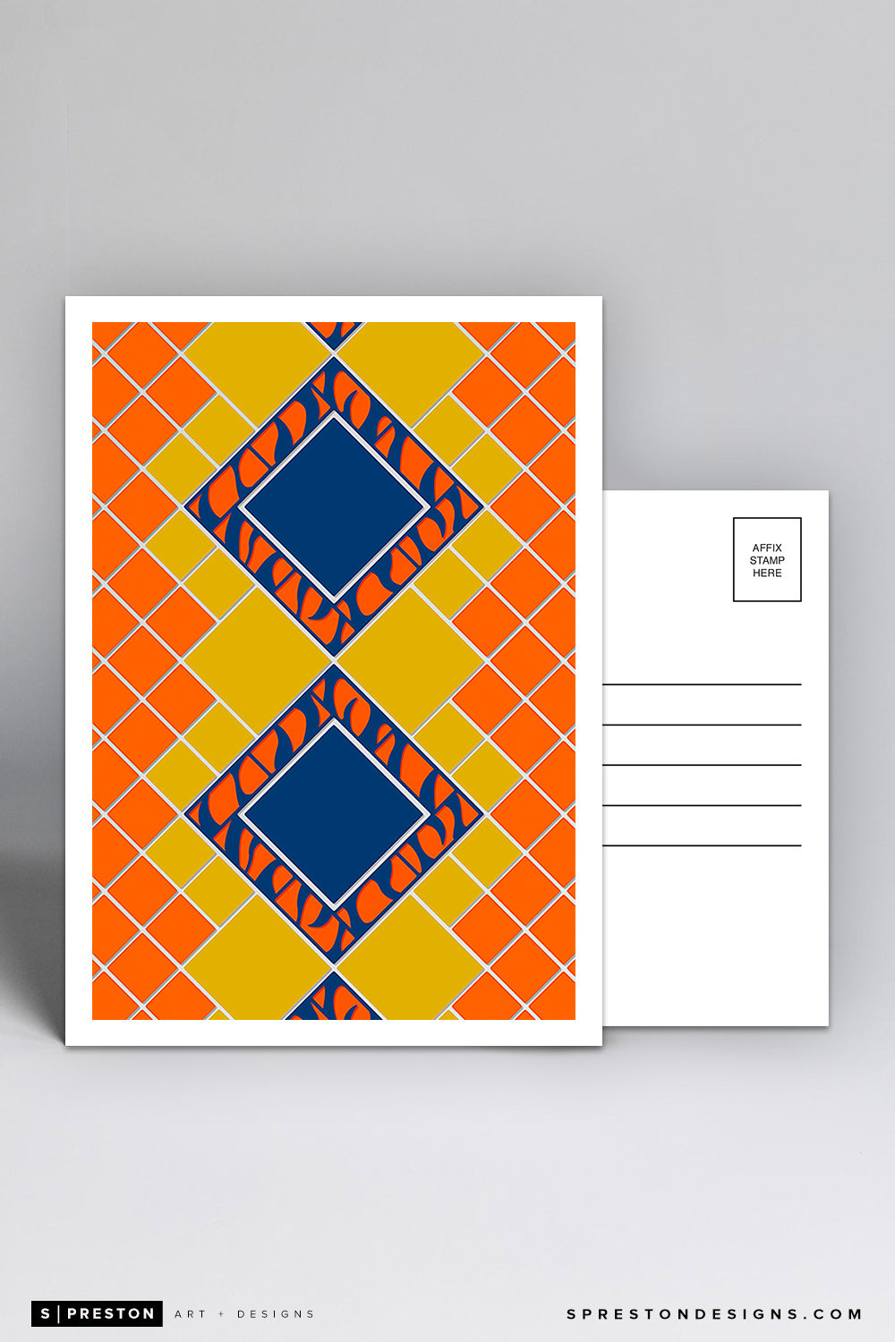 Minimalist Comerica Park Postcard Detroit Tigers - S. Preston