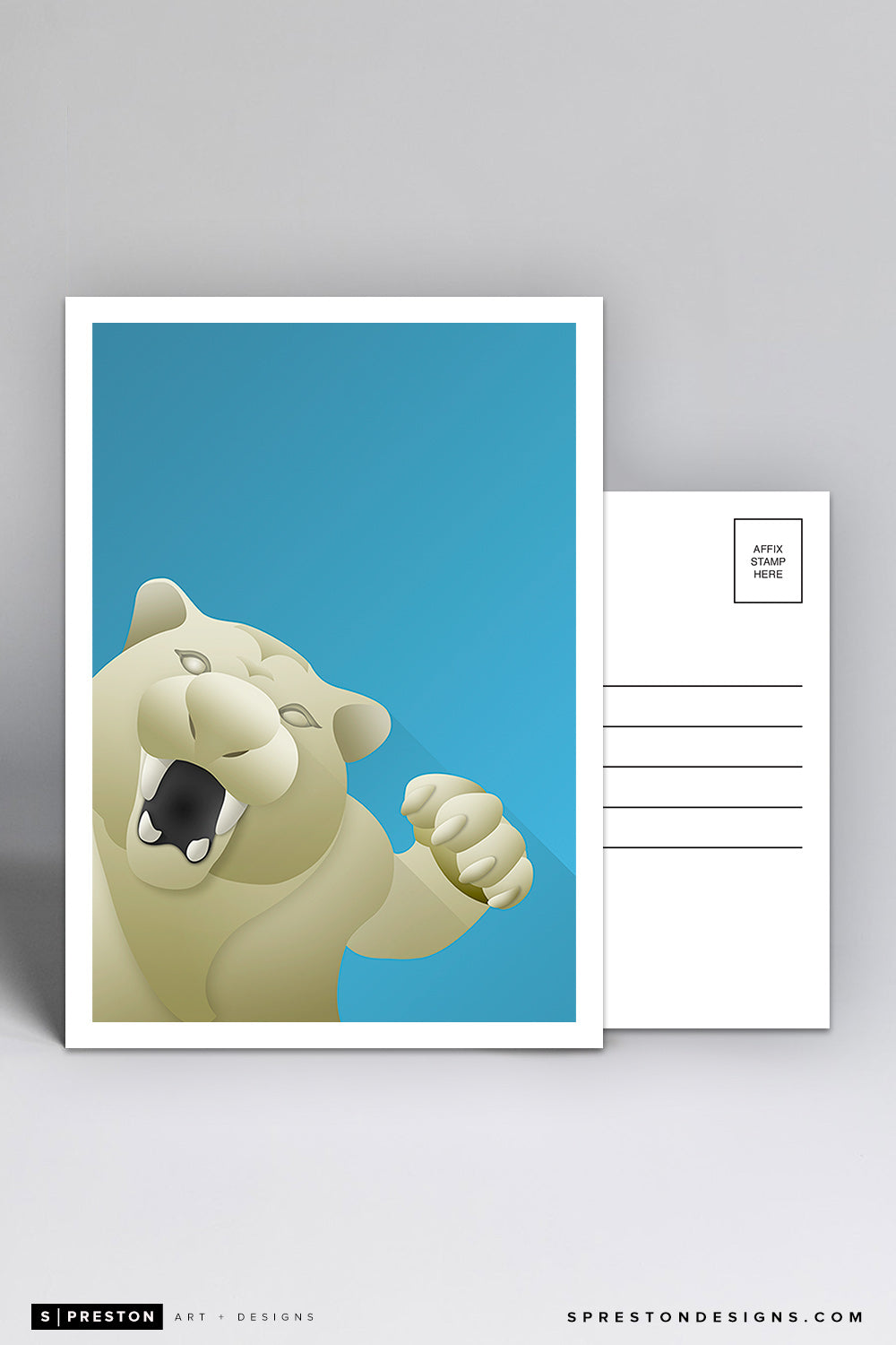Minimalist Comerica Park Postcard Detroit Tigers - S. Preston
