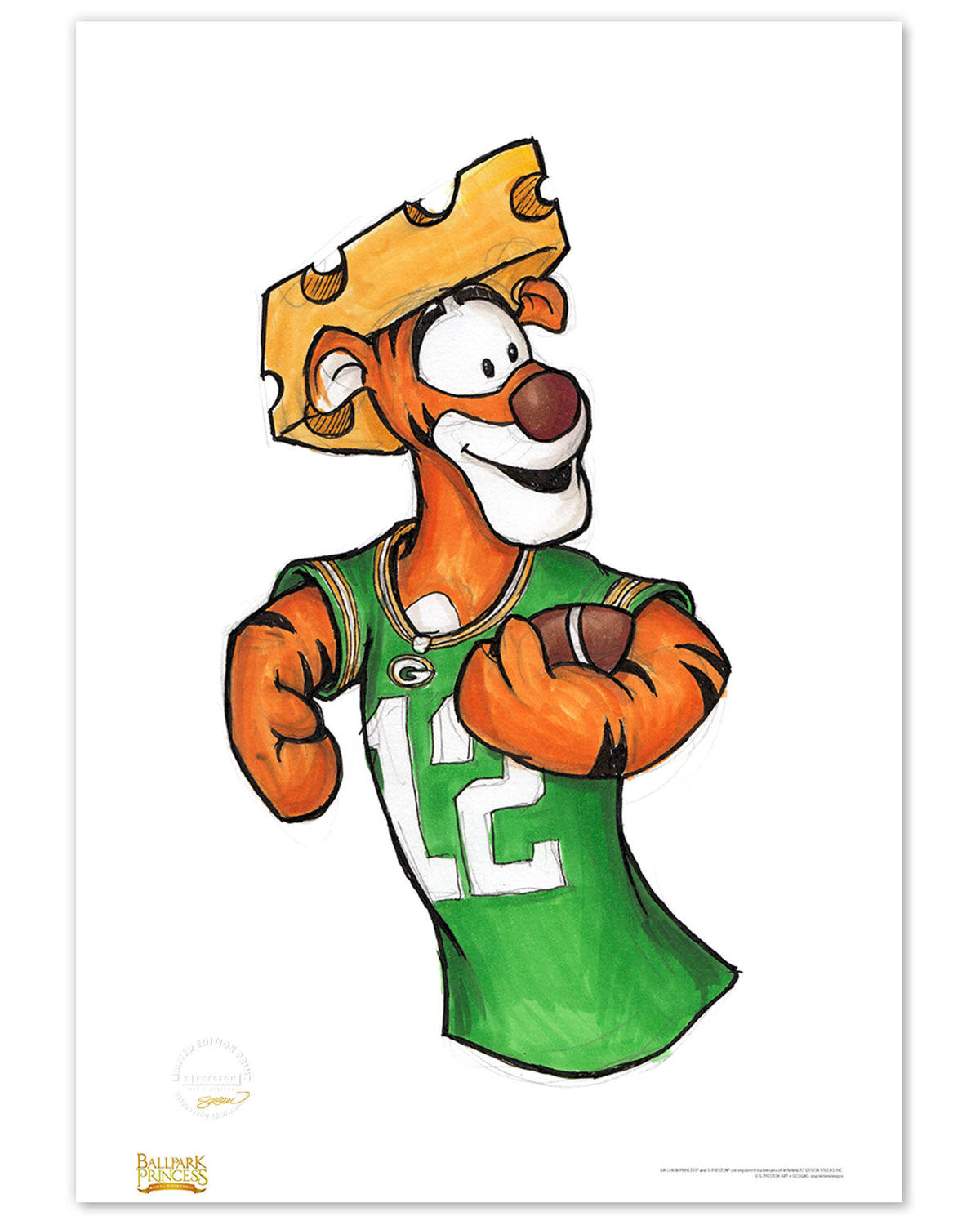 GB Packers Tigger Fine Art Print