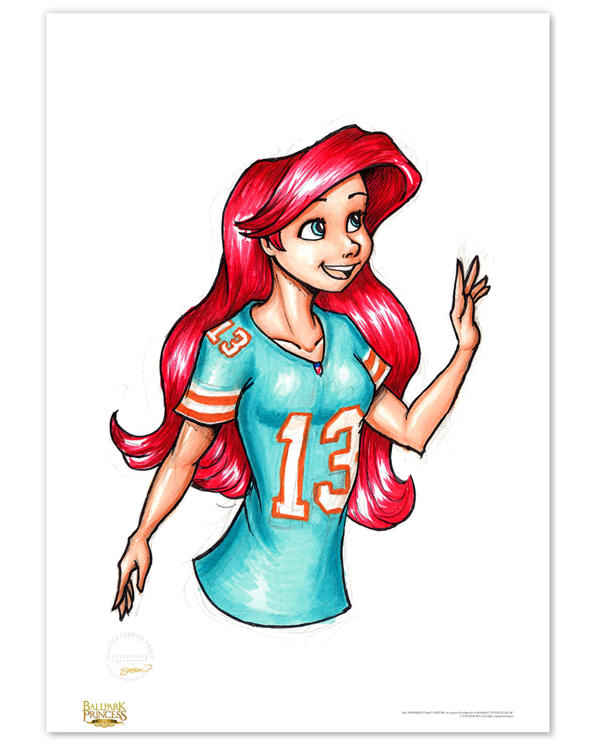 MIA Dolphins Ariel Fine Art Print