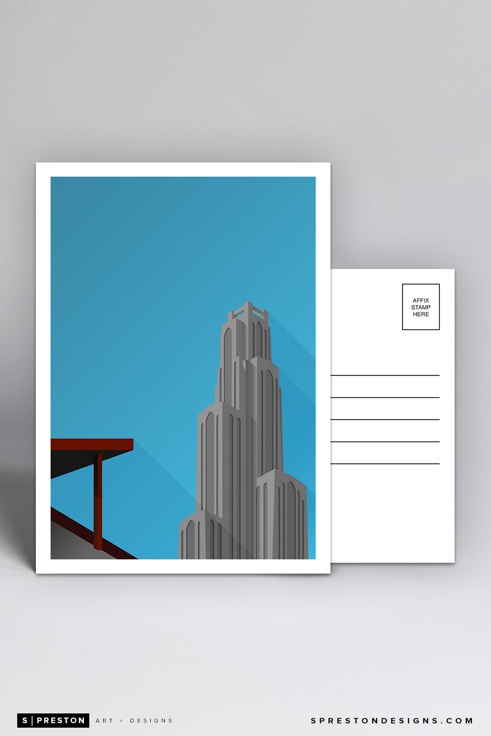 Minimalist Forbes Field Postcard Pittsburgh Pirates - S. Preston