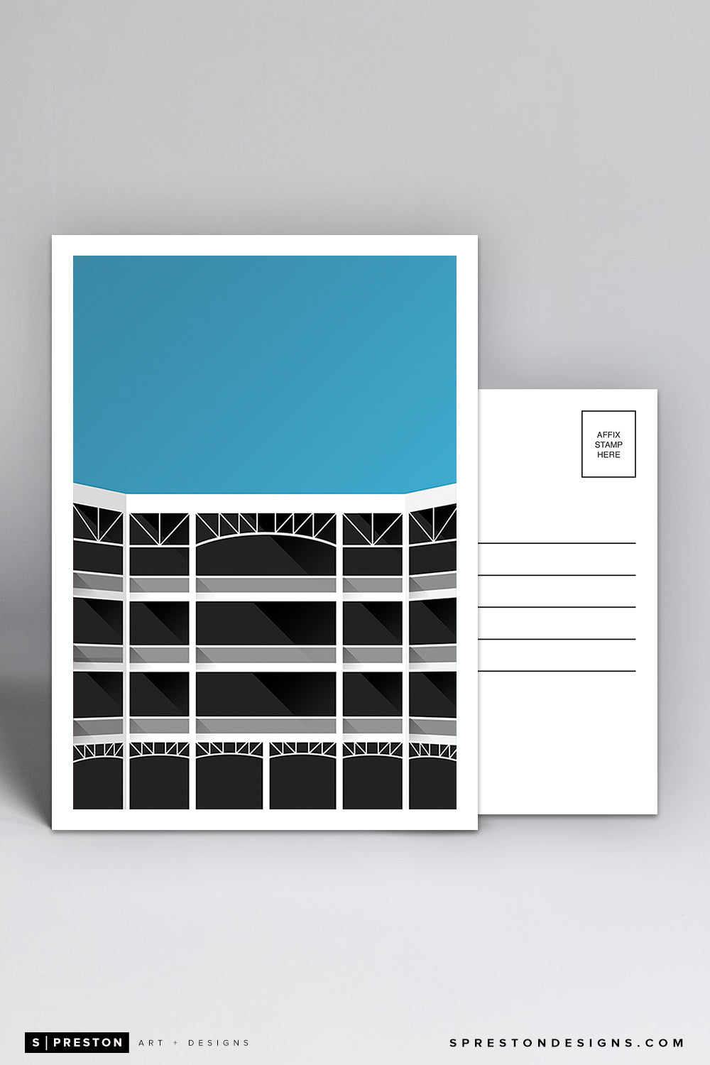 Minimalist Globe Life Park Postcard Texas Rangers - S. Preston
