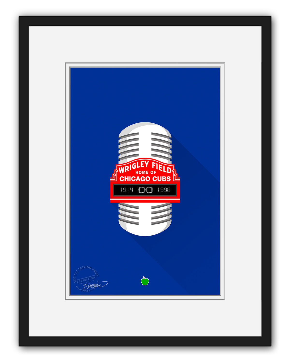 Minimalist Cubs Broadcasting print