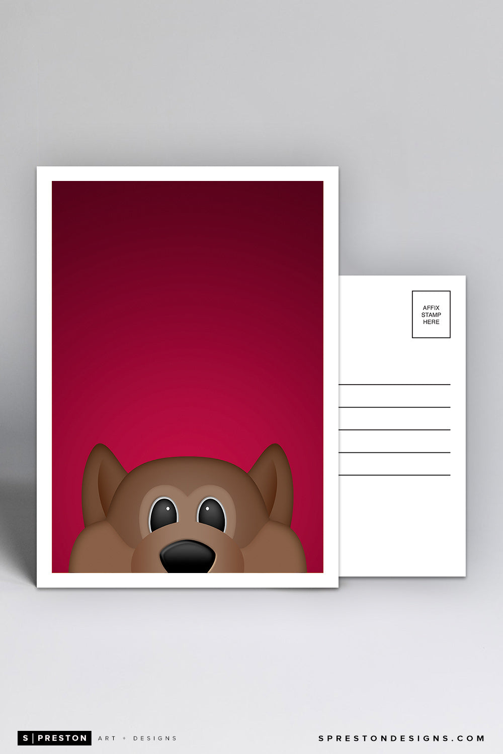 Minimalist Howler Postcard Arizona Coyotes Mascot