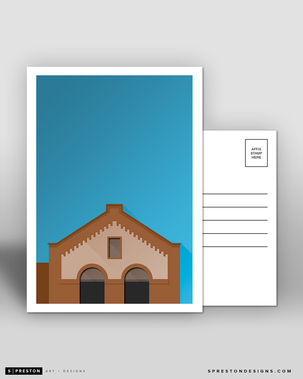 Minimalist League Park Postcard