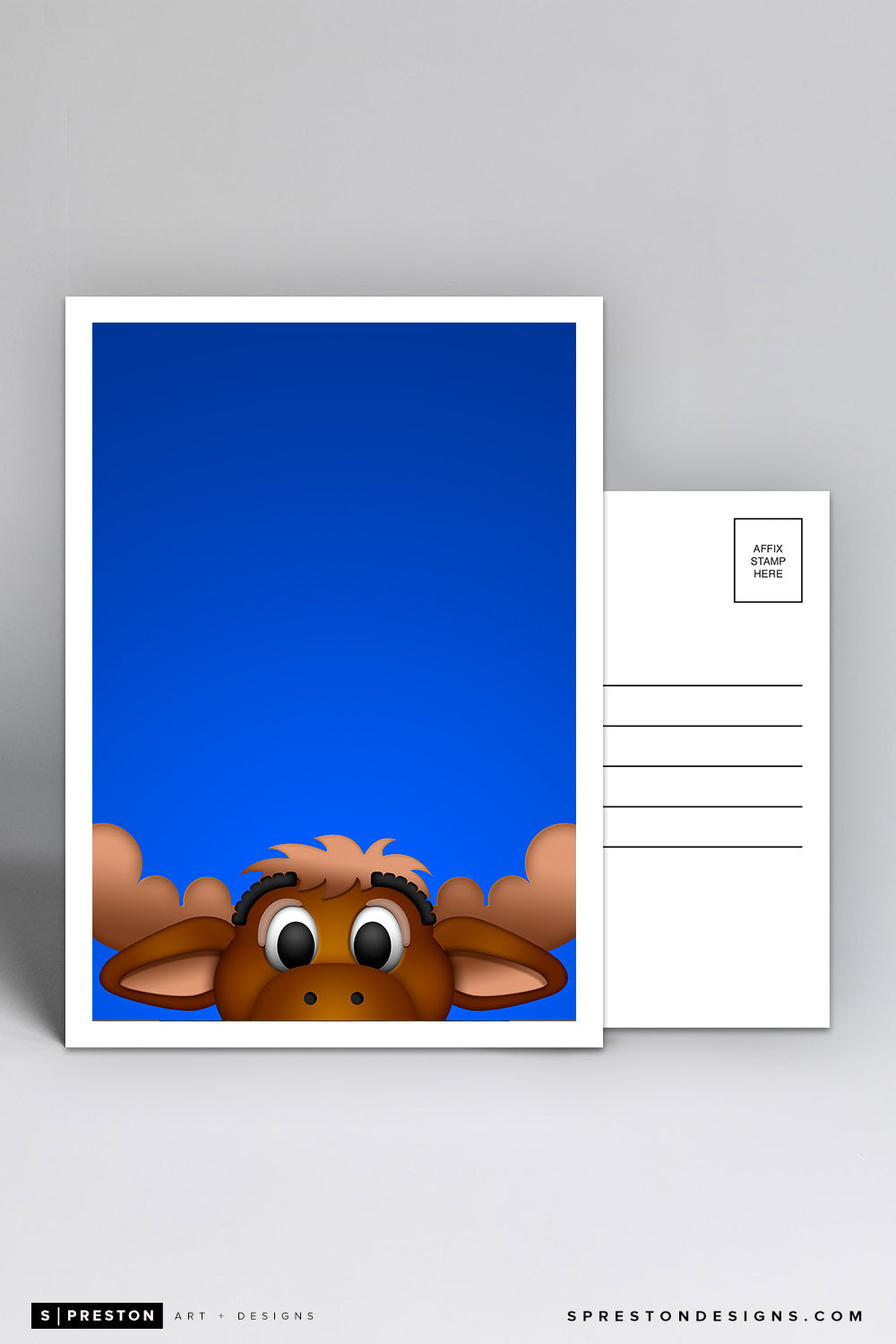 Minimalist Mariner Moose Postcard Seattle Mariners Mascot
