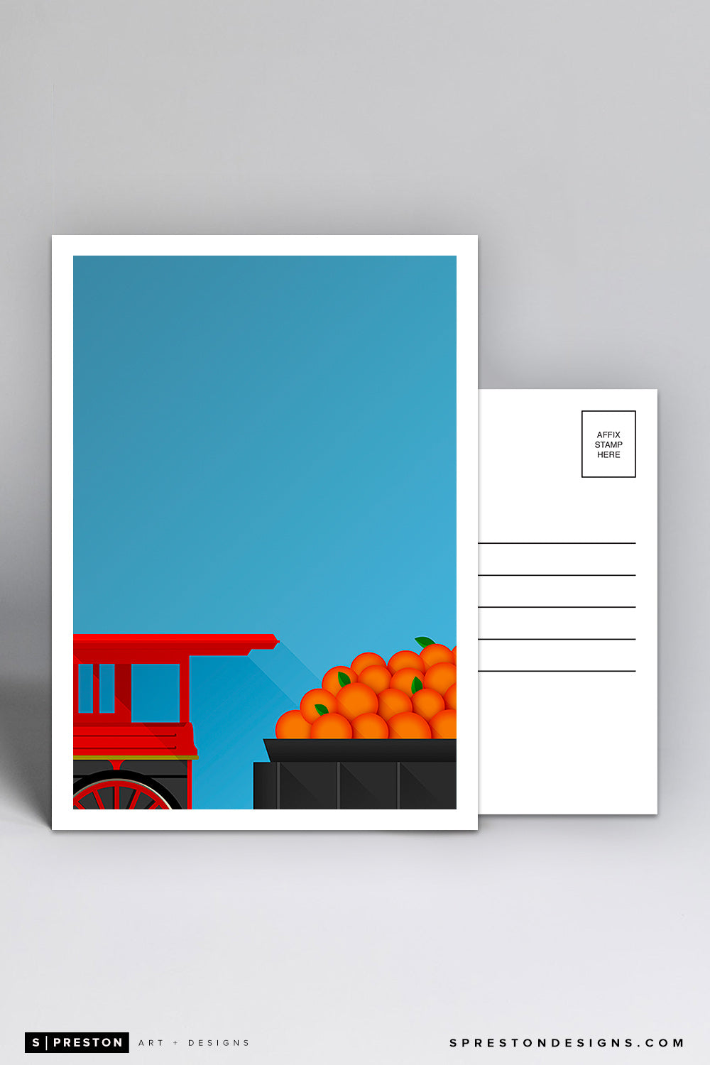 Minimalist Minute Maid Park Postcard (Train) Houston Astros - S. Preston