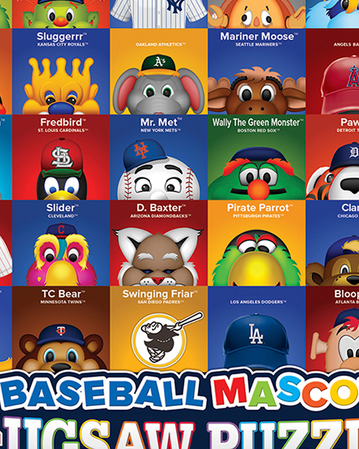 Minimalist MLB Mascot Jigsaw Puzzle