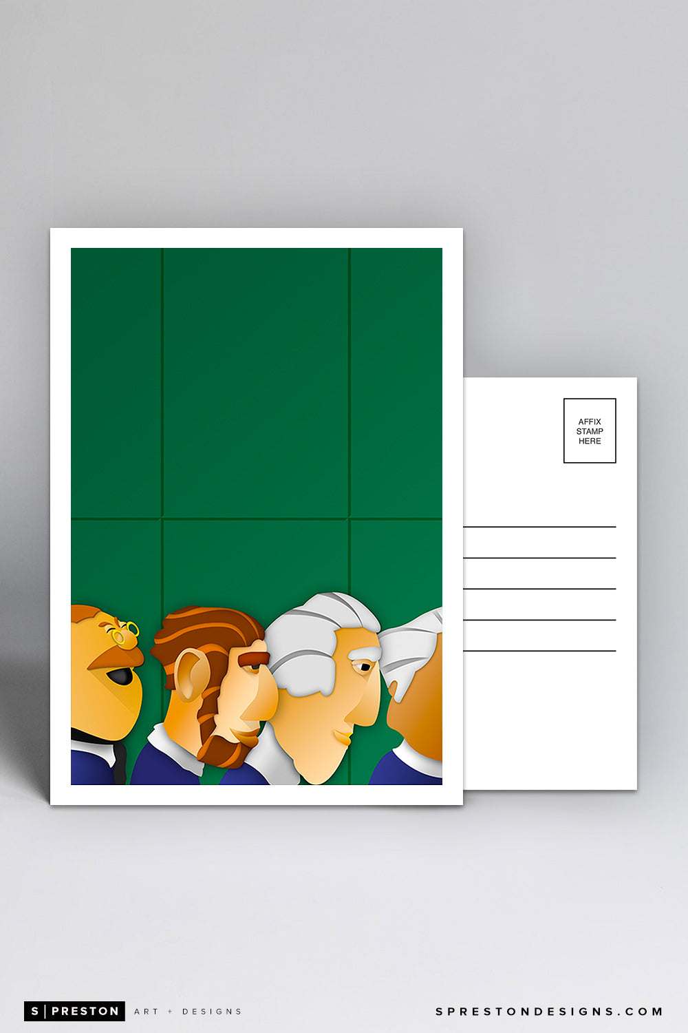 Minimalist Nationals Park Postcard Washington Nationals - S. Preston