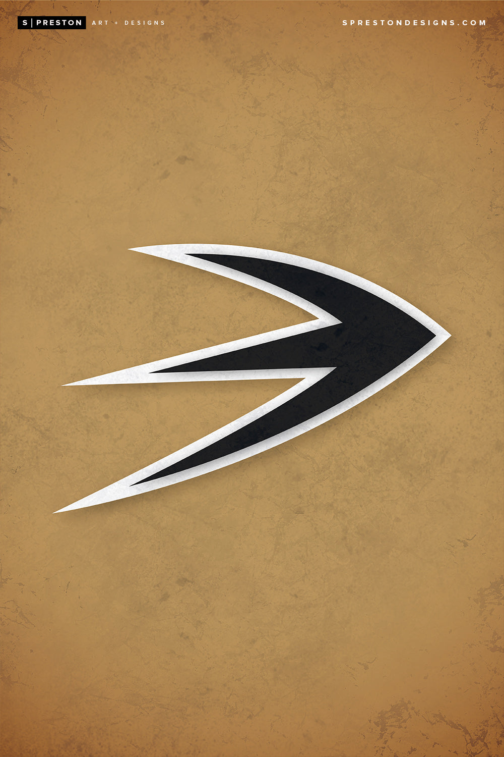 Minimalist Logo - Anaheim Ducks Poster Print Anaheim Ducks - S Preston