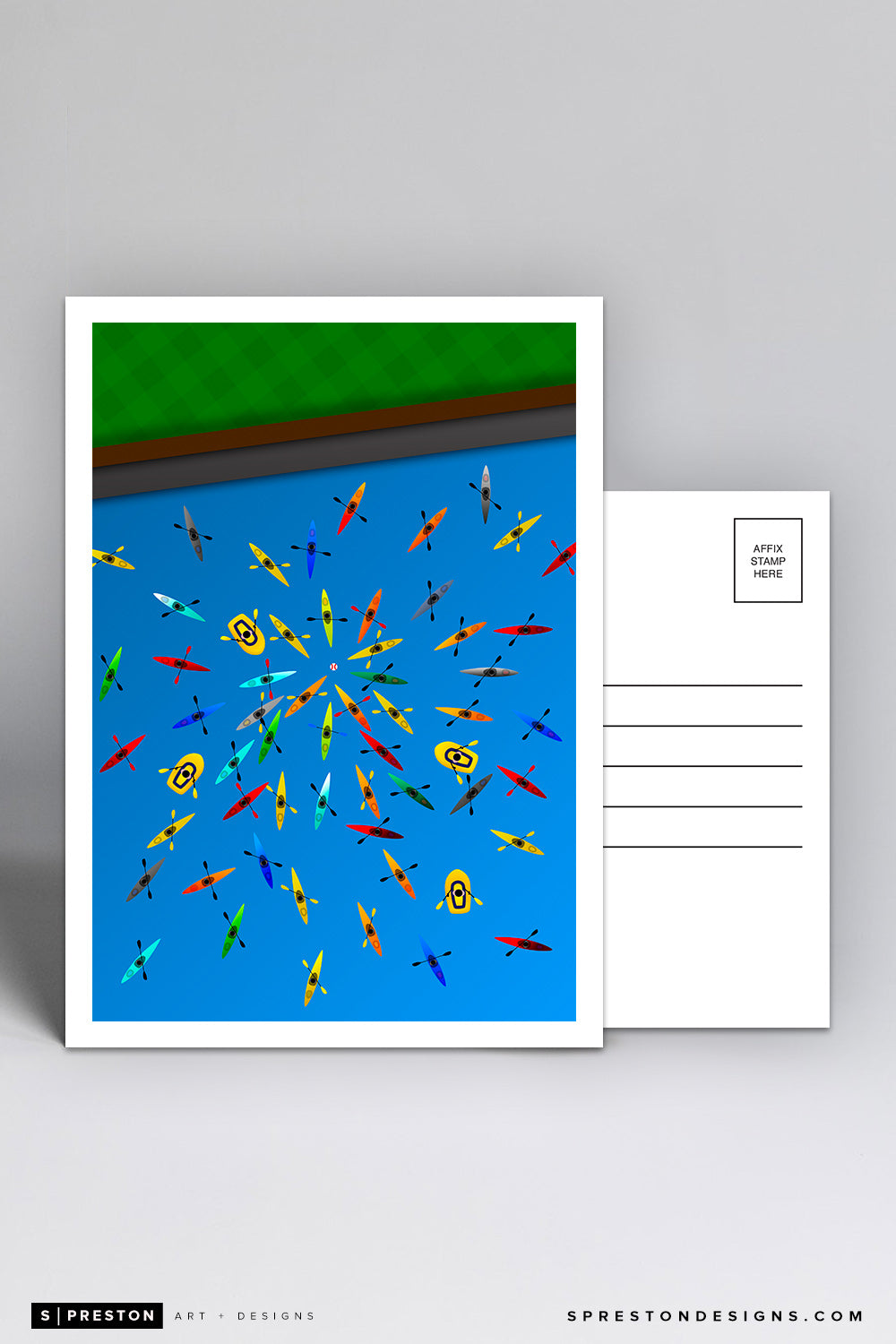 Minimalist Oracle Park Postcard (McCovey Cove) San Francisco Giants - S. Preston